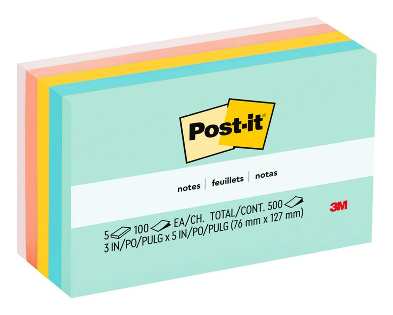 NOTES POST-IT 655-5 73X123 ASST MARSEILLE PK5