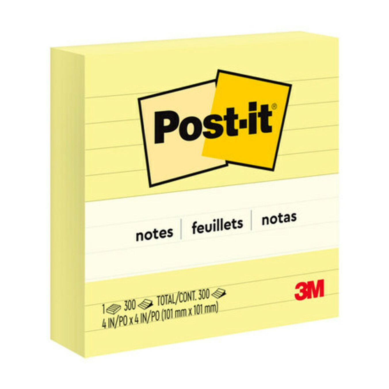 POST- IT NOTES 675-YL 4X4 LINED YELLOW