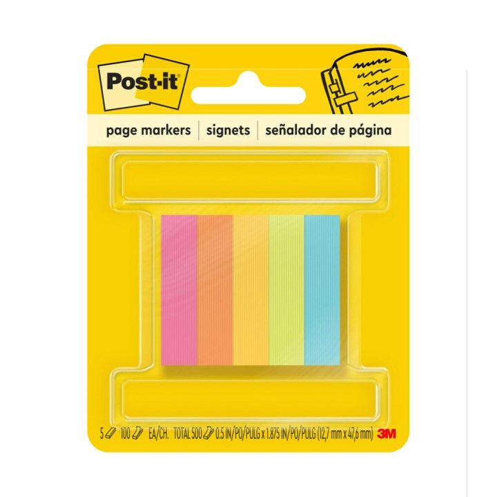 PAGE MARKERS POST-IT 670-5AN ASST NEON