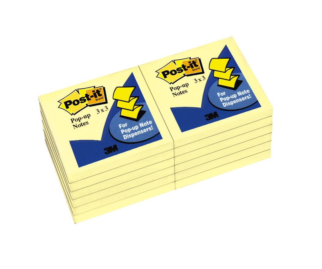 NOTES POP UP REFILL POST-IT R330-YW 76X76MM YELLOW