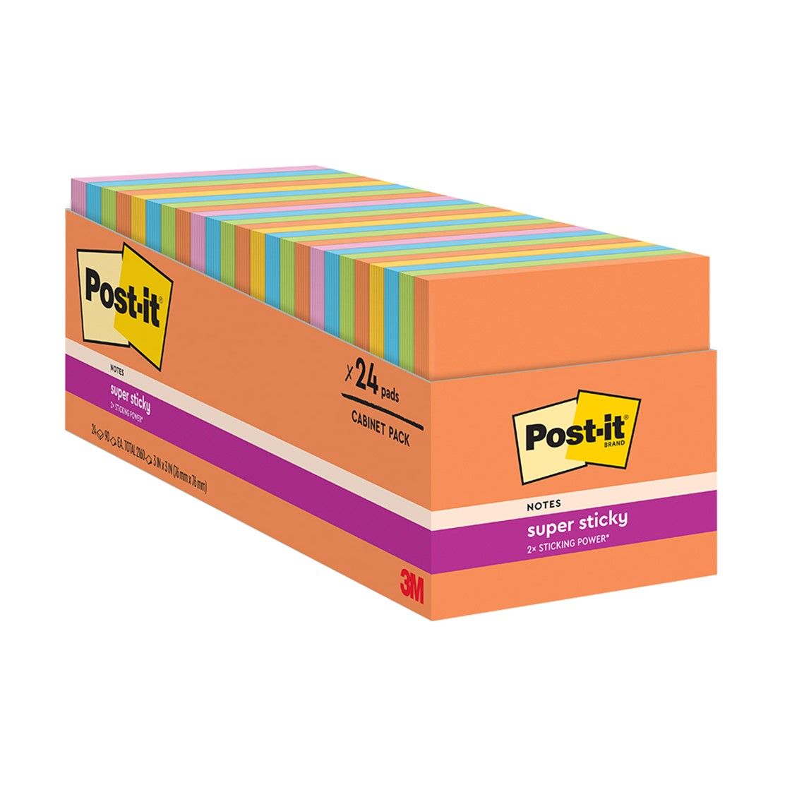 NOTES POST-IT 76X76MM 654-24SSAU-CP RIO DE JANERIO POP CABINET PK24