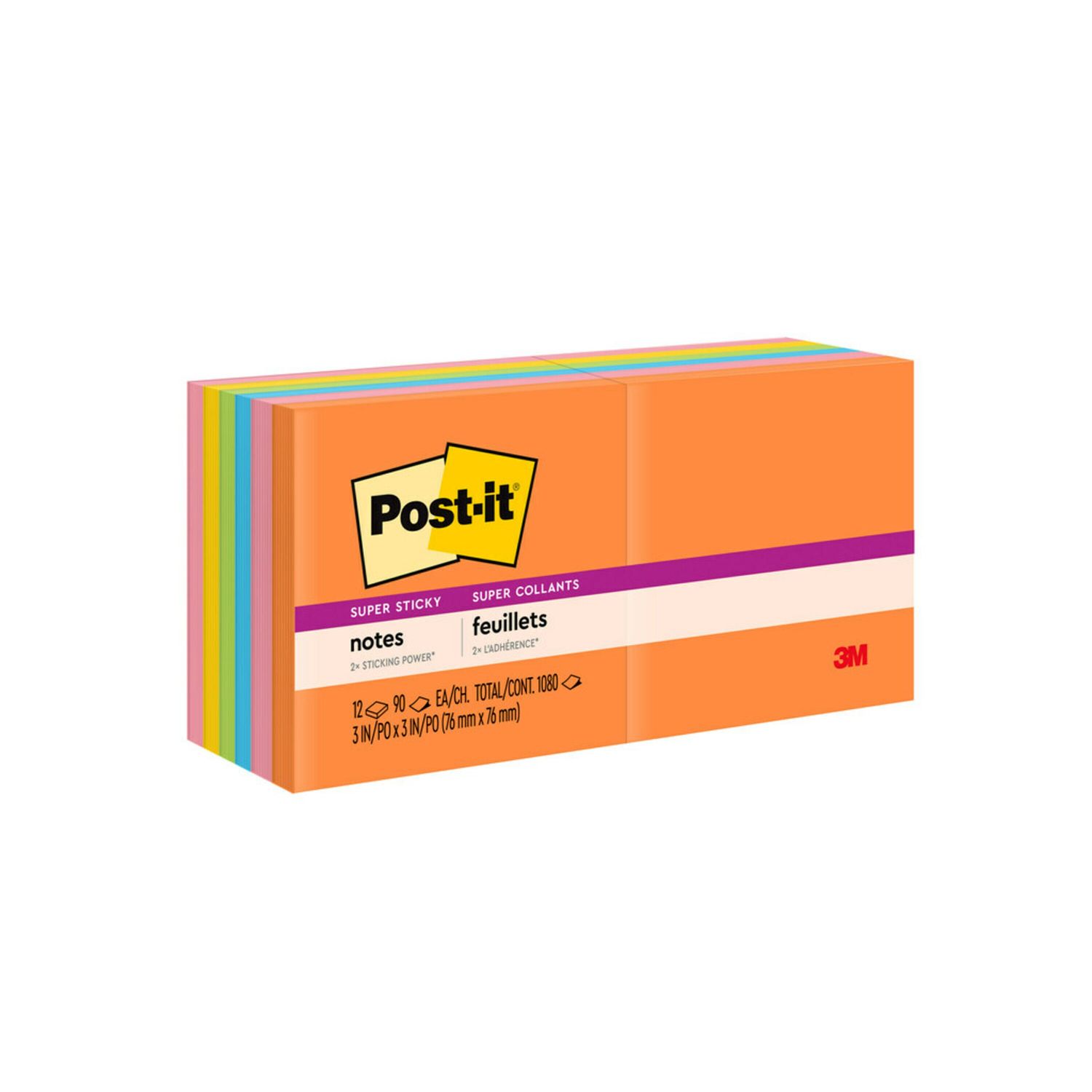 NOTES POST-IT 76X76MM 654-12SSUC SUPER STICKY RIO DE JANEIRO