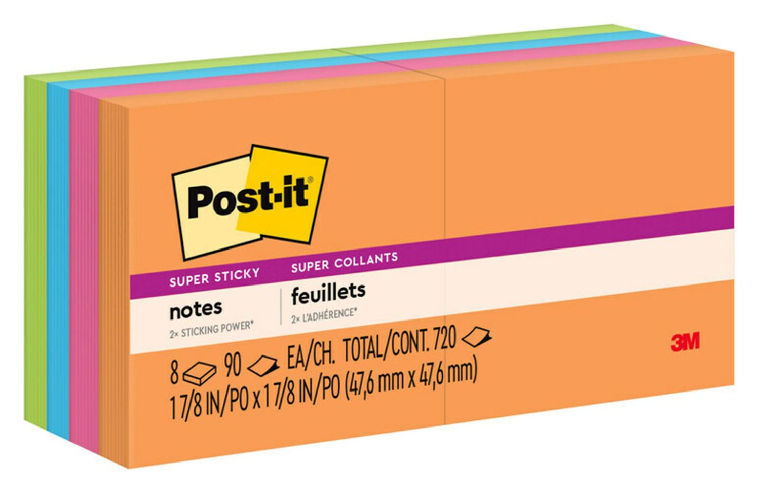 NOTES SUPER STICKY POST-IT 47X47MM 622-8SSAU RIO DE JANEIRO