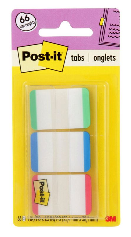 TABS POST-IT 25.4X38.1\MM 686L-GBR (66 TABS)