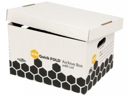 ARCHIVE BOX MARBIG QUICKFOLD WITH LID