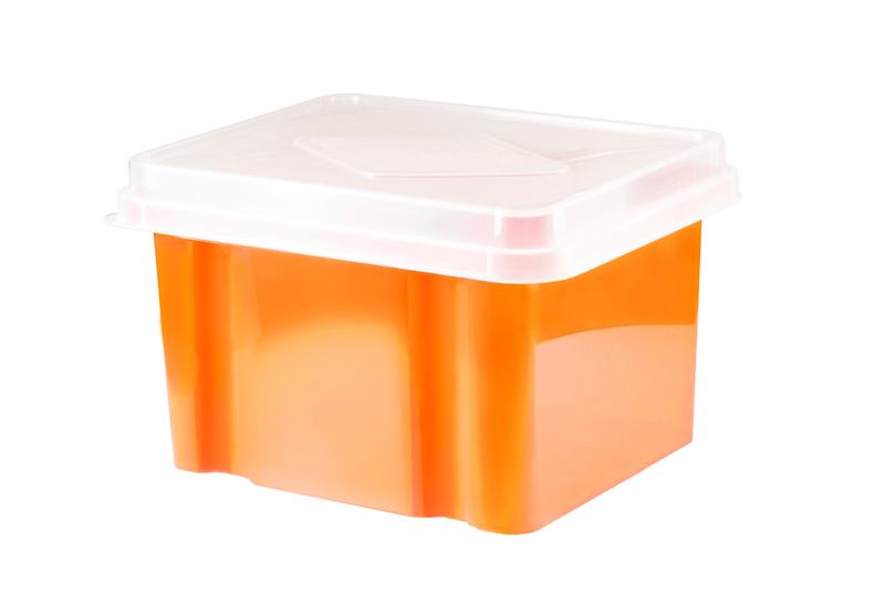 STORAGE BOX ITALPLAST 32L MANDARIN