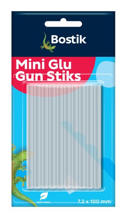 GLUE STICKS HOT MELT BOSTIK MINI 7.2MMX100MM CLEAR PK10