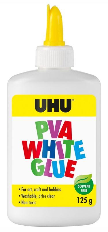 GLUE UHU PVA WHITE 125ML EACH