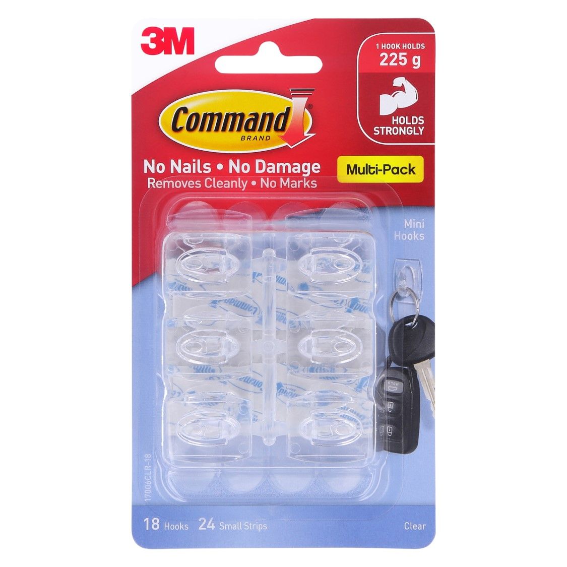 HOOKS COMMAND 6 SMALL 17006 CLEAR