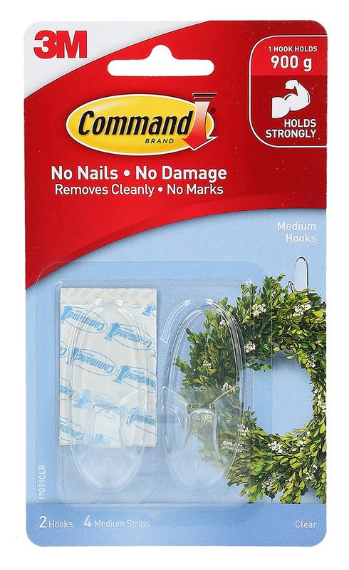 CLEAR HOOKS COMMAND MED ADHESIVE 17091CLR