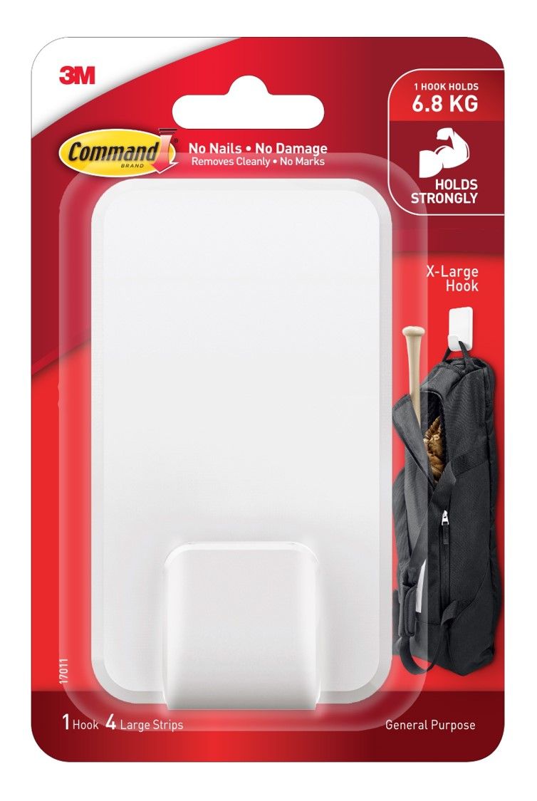HOOK COMMAND MEGA 17011-ES ADHESIVE UTILITY 6.8KG WHITE PK1
