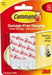 HOOK COMMAND REPLACEMENT STRIPS 17021P MEDIUM