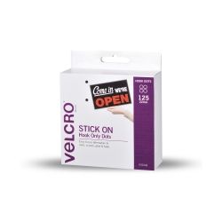 HOOK FASTENERS VELCRO 22MM DOTS WHITE 125's