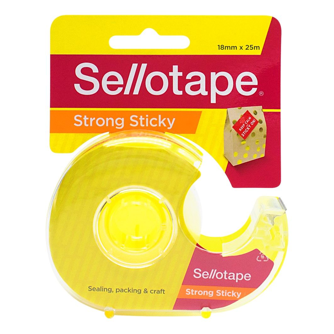 TAPE CLEAR SELLOTAPE ON DISPENSER 18MMX25M