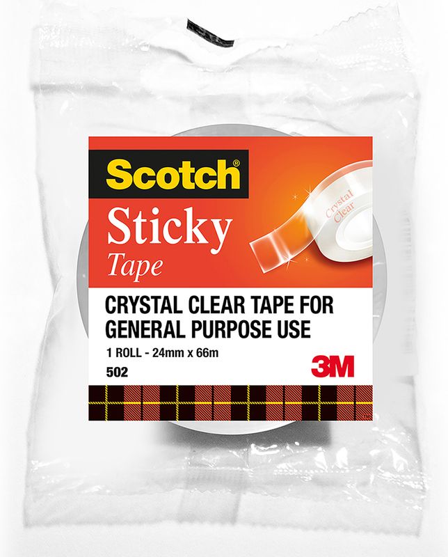 TAPE STICKY SCOTCH 502 24MMX66M