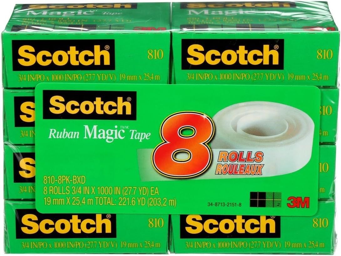 TAPE MAGIC SCOTCH 810 19MMX25M REFILL PK8