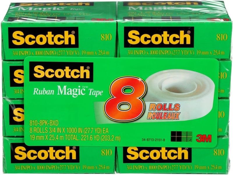 TAPE MAGIC SCOTCH 810 19MMX25M REFILL PK8