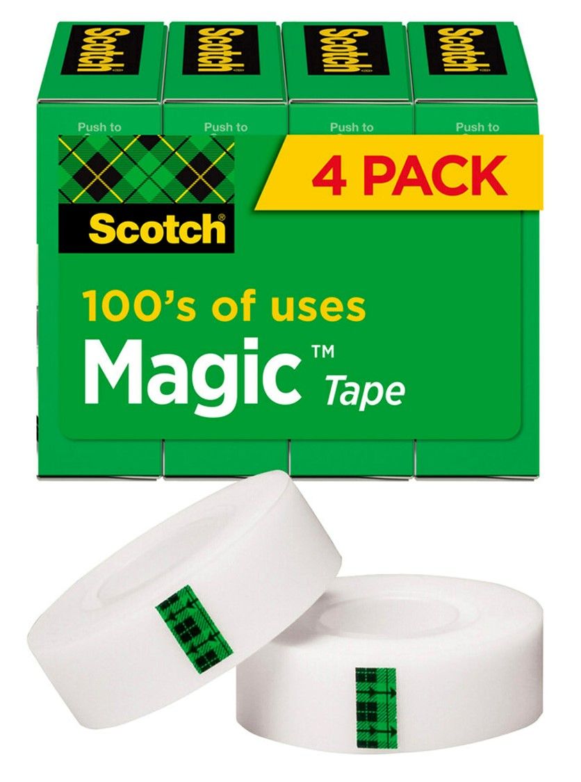 TAPE MAGIC SCOTCH 810 19MMX25M REFILL PK4
