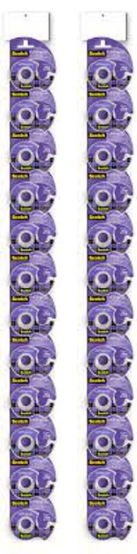 TAPE GIFTWRAP SCOTCH 19MMX16.5M WITH DISP ON CLIPSTRIP PK24