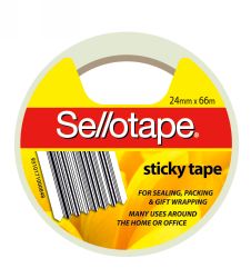 TAPE STICKY SELLOTAPE 24MMX66M