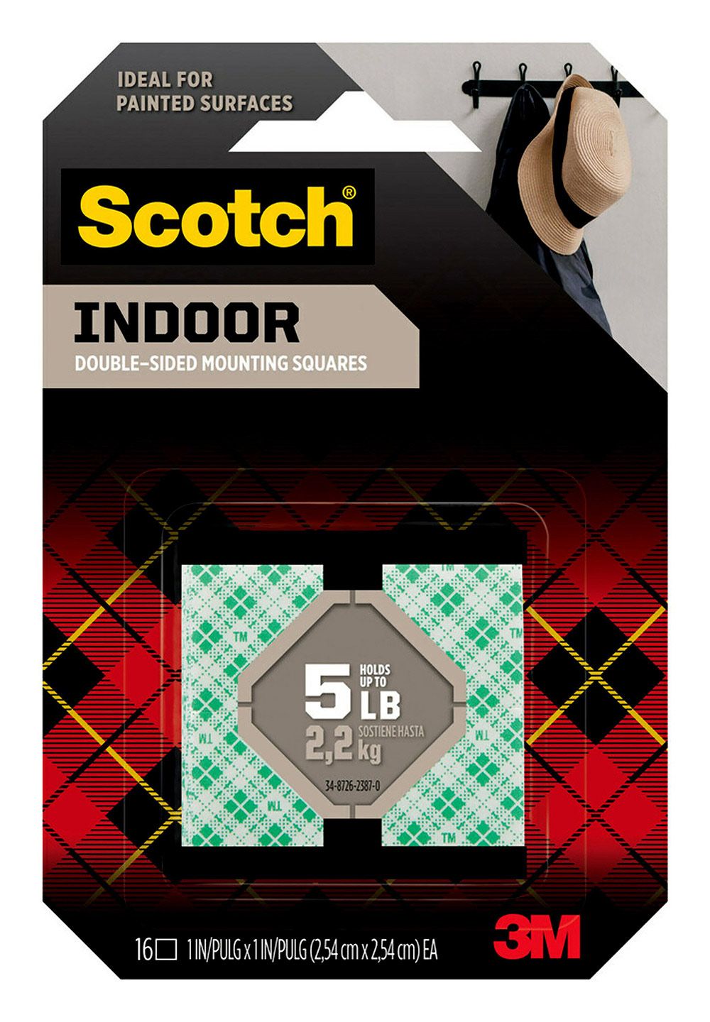 TAPE MOUNTING SQUARES SCOTCH 111 PERMANENT PK16