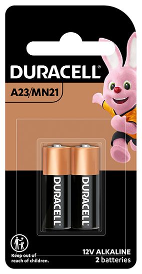 BATTERY DURACELL ALKALINE 23 12V PK2 MN21
