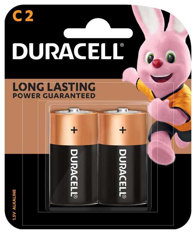 BATTERY DURACELL ALK C BP2