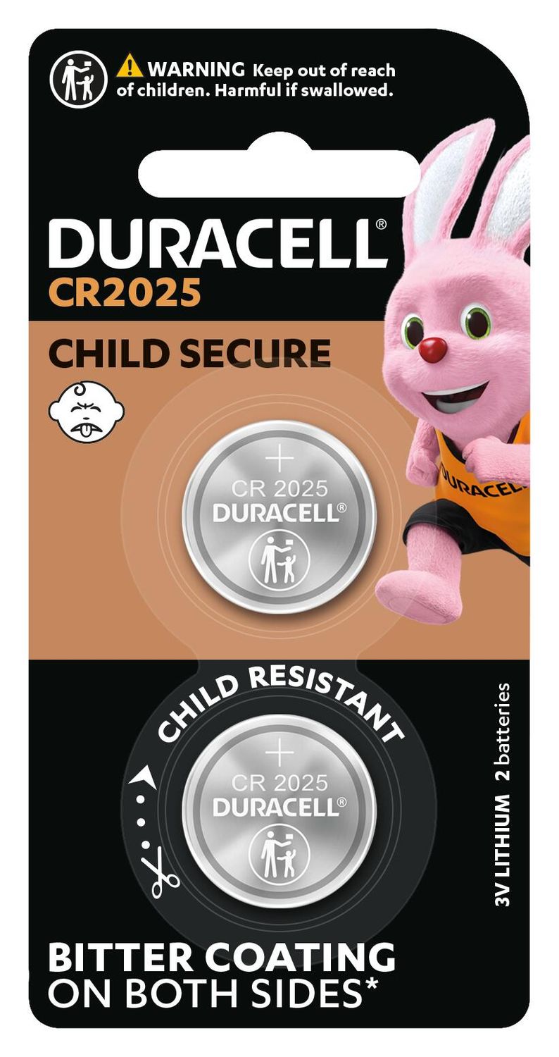 BATTERY DURACELL BUTTON CELL 2025 2PK