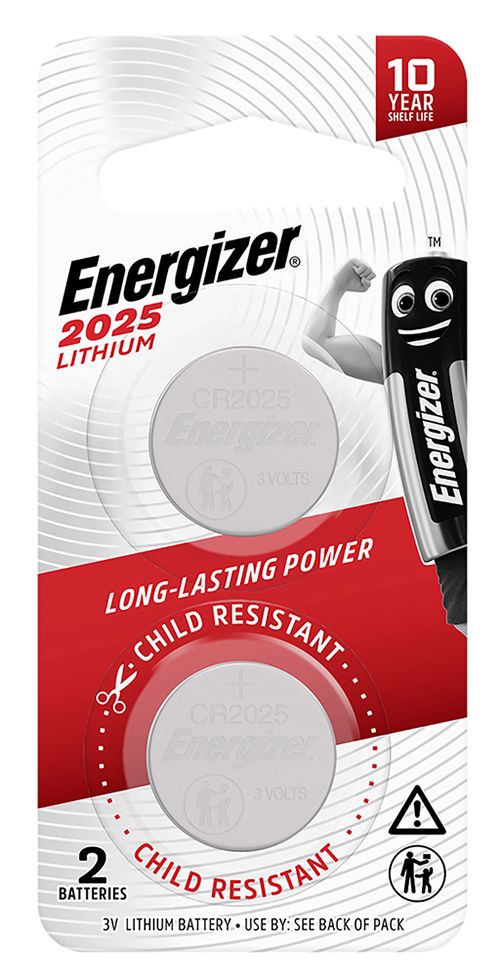 BATTERY ENERGIZER CR2025 CALCULATOR/GAME PK2