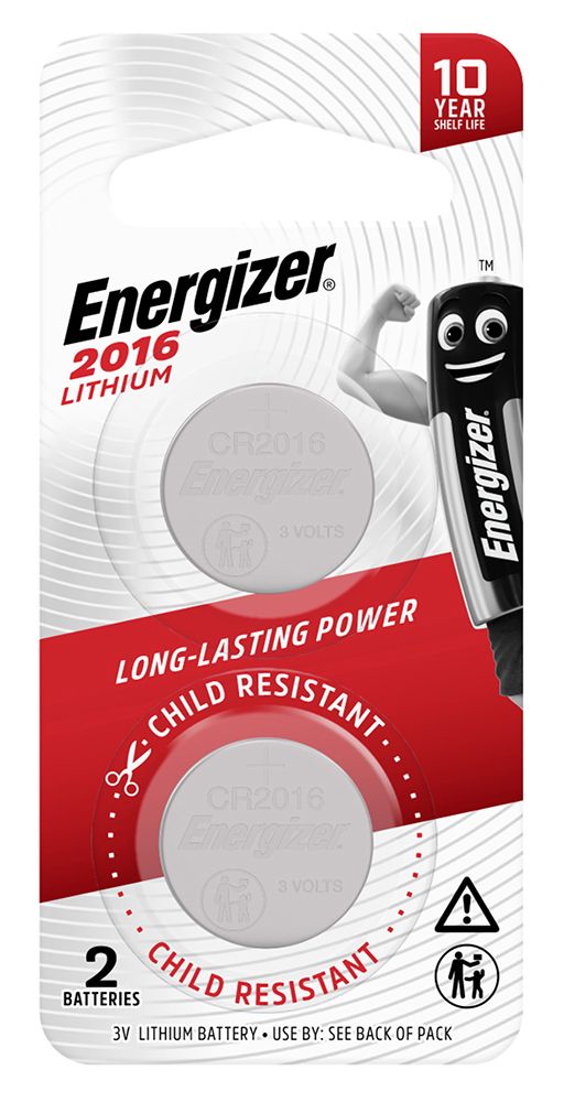 BATTERY ENERGIZER CR2016 CALCULATOR/GAME PK2