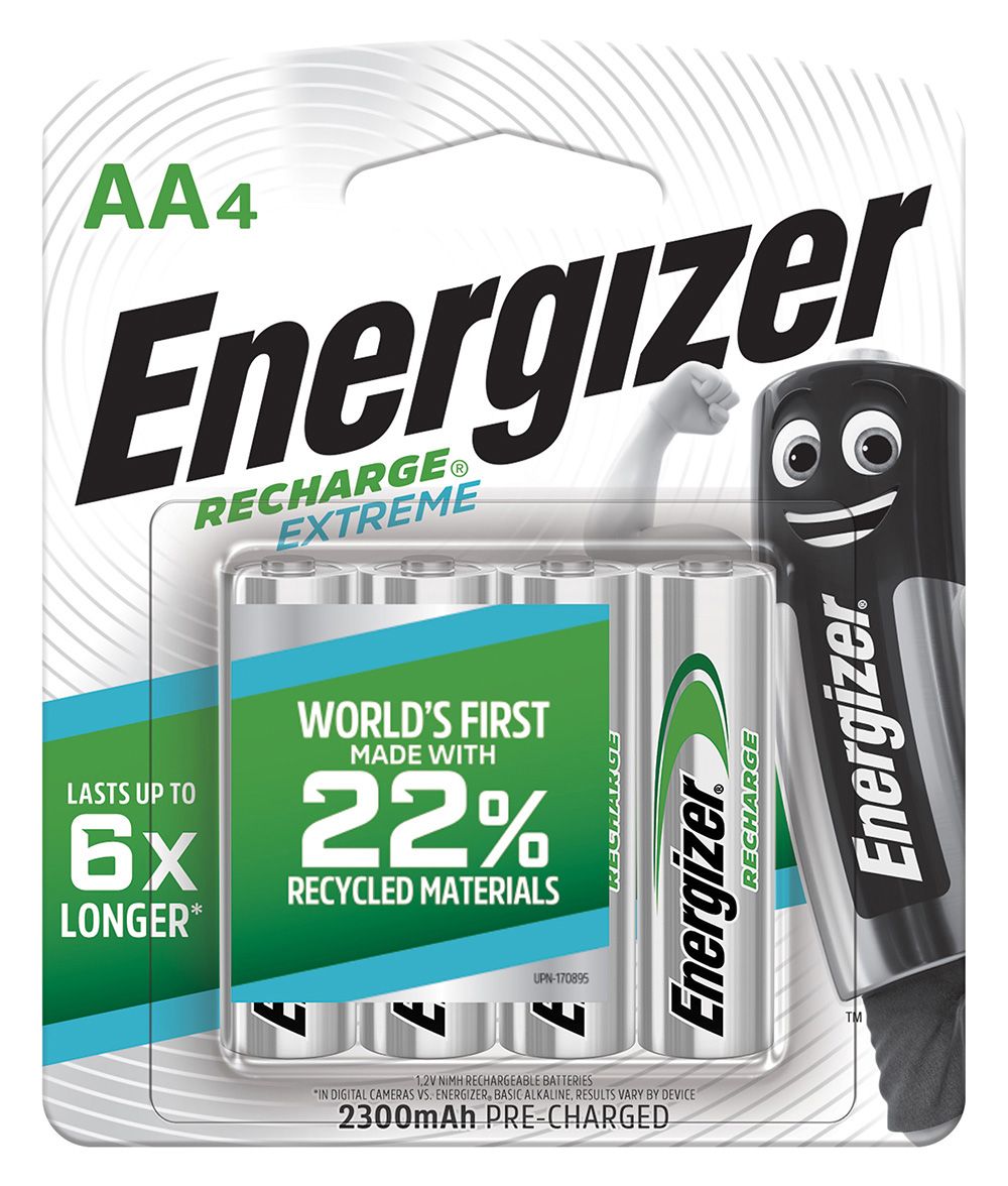 BATTERY ENERGIZER RECHARGABLE AA BP4