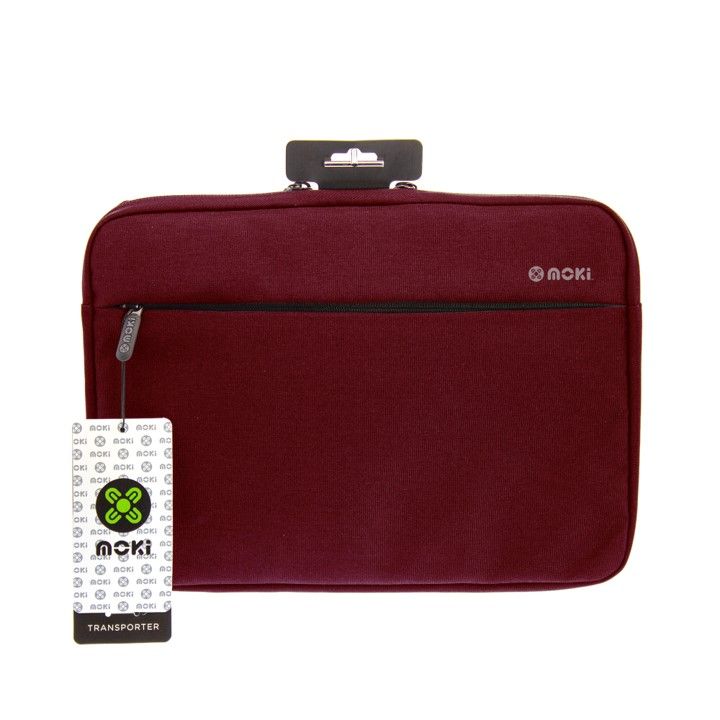 LAPTOP SLEEVE MOKI TRANSPORTER 36X26X2CM FITS UP TO 13.3 BURGUNDY