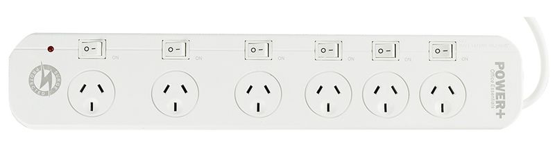 POWERBOARD 6 OUTLET WITH INDIV SWITCH/OVERLOAD PROTECTION/MASTER SWITCH