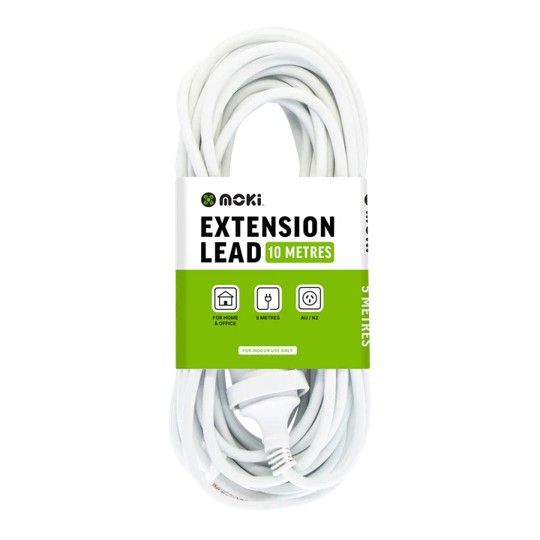 EXTENSION LEAD MOKI 10M WHITE