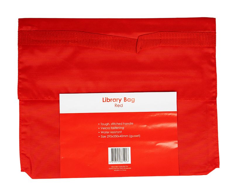 LIBRARY BAG GNS 295X350MM RED