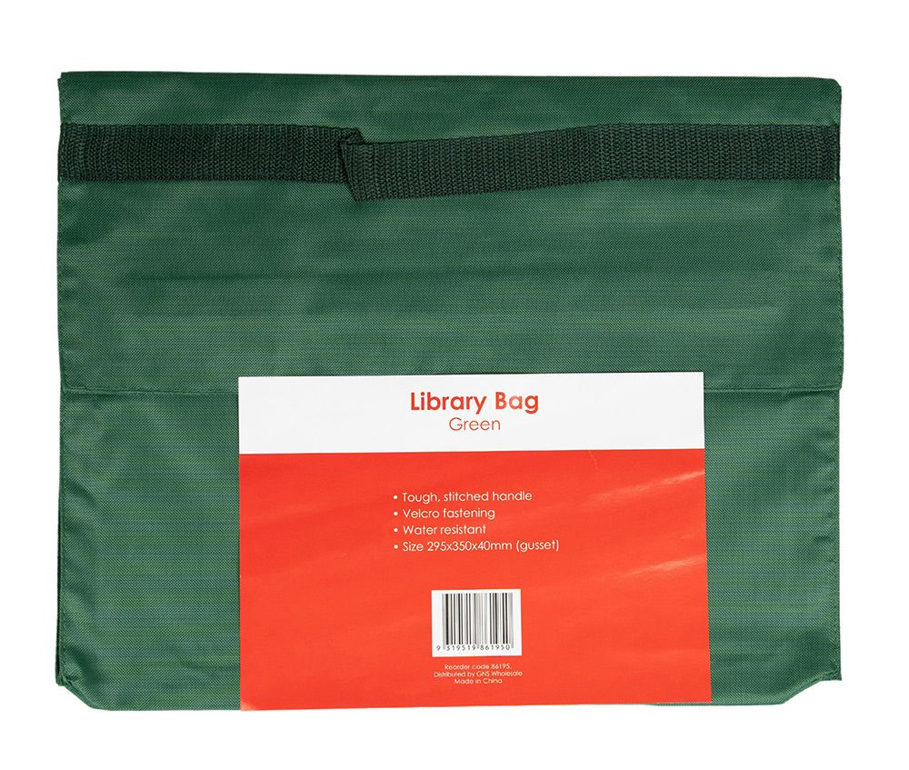LIBRARY BAG GNS 295X350MM GREEN