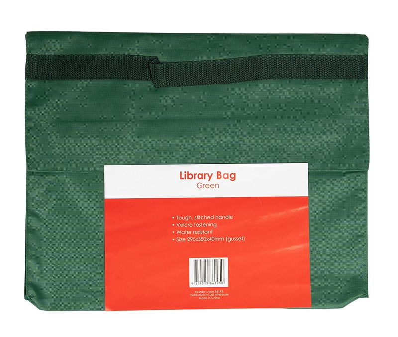 LIBRARY BAG GNS 295X350MM GREEN