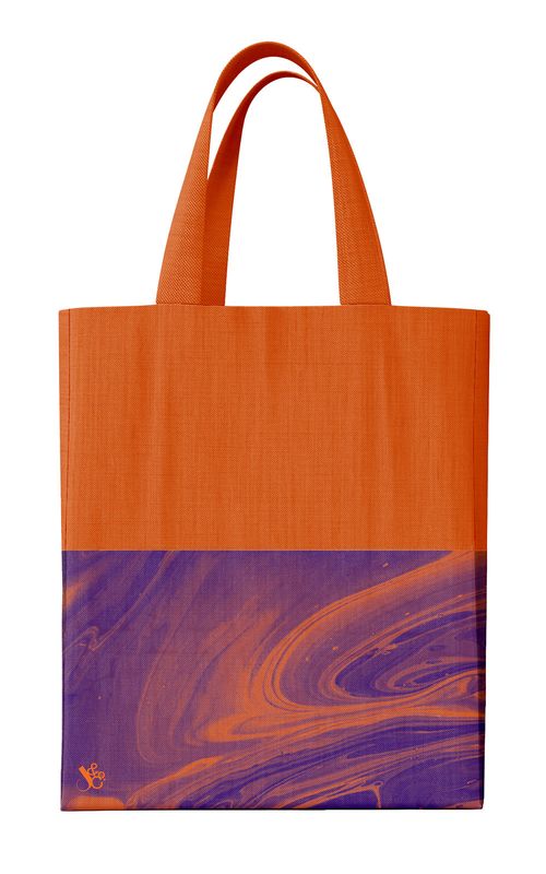 TOTE BAG JUMBLE & CO FIT A4 BITS & BOBS COTTON POLYESTER MIX ORANGE