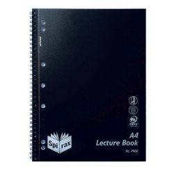 LECTURE BOOK SPIRAX A4 P906 PP S/O BLACK 140PG