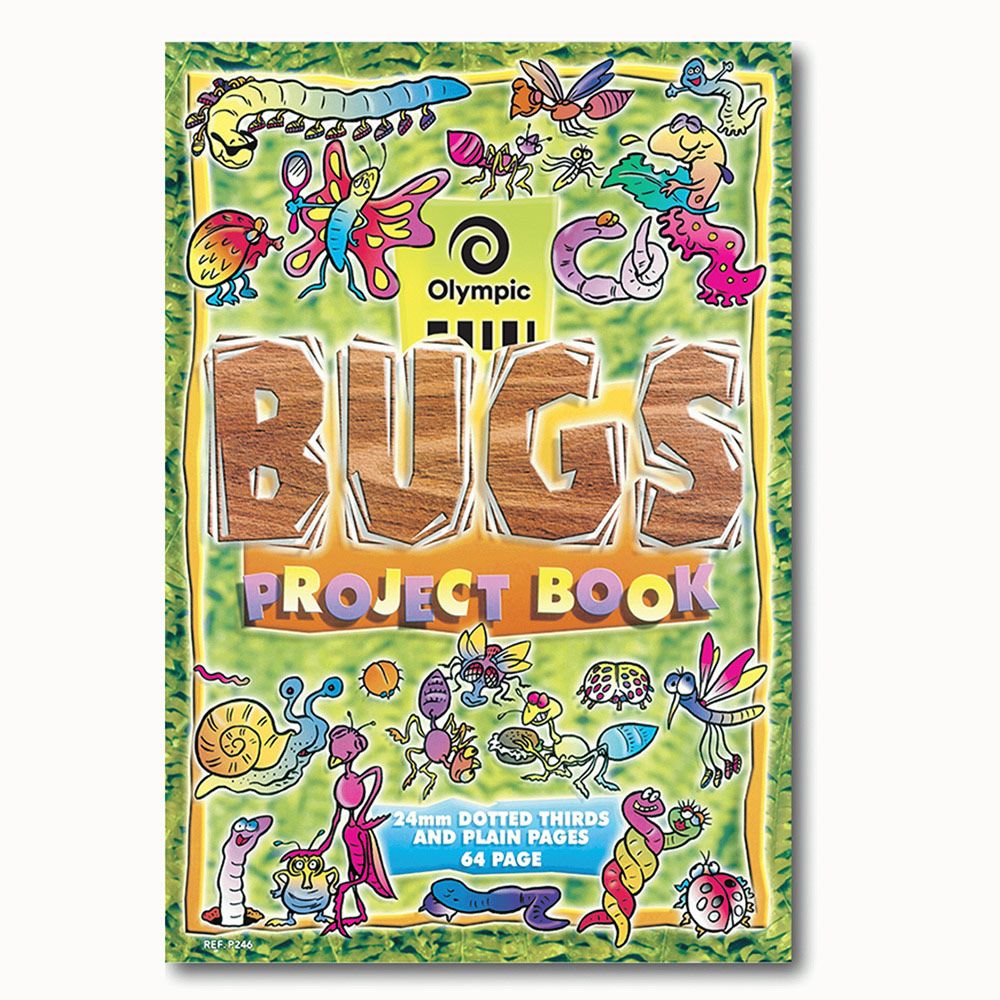PROJECT BOOK OLYMPIC 335X245MM 24MM BUGS DOTTED THIRDS 64PG
