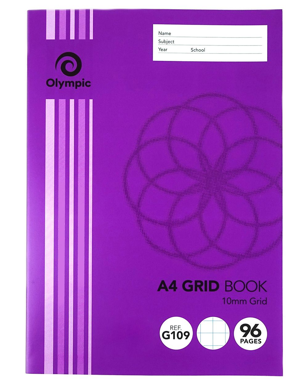GRID BOOK OLYMPIC A4 10MM SQUARE G109 96PG