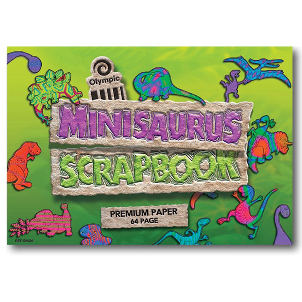 SCRAPBOOK OLYMPIC MINISAURUS 168X240MM BOND 64PG