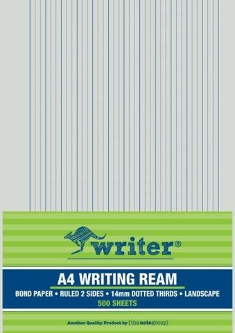 EXAM PAPER WRITER A4 14MM DOTTED THIRDS LANDSCAPE REAM 500