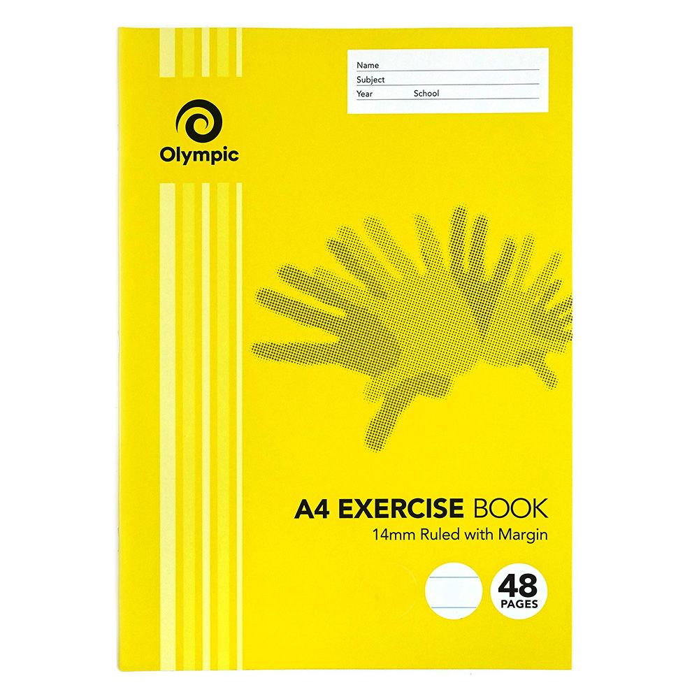 EXERCISE BOOK OLYMPIC A4 14MM RULED NON DOTTED E144 48PG