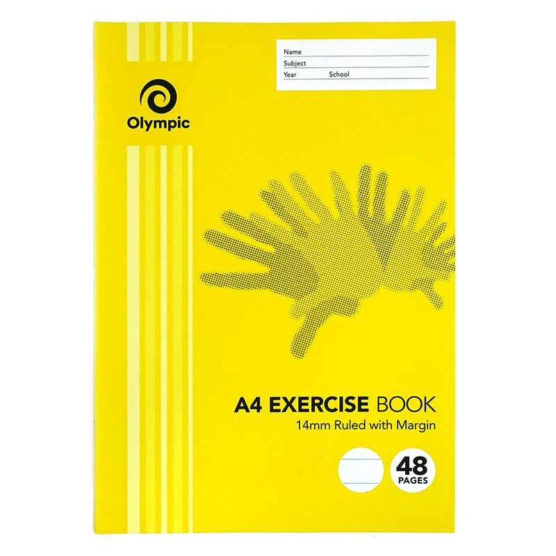 EXERCISE BOOK OLYMPIC A4 14MM RULED NON DOTTED E144 48PG