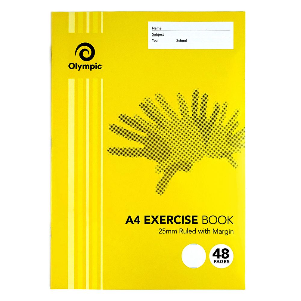 EXERCISE BOOK OLYMPIC A4 25MM RULED E254 48PG