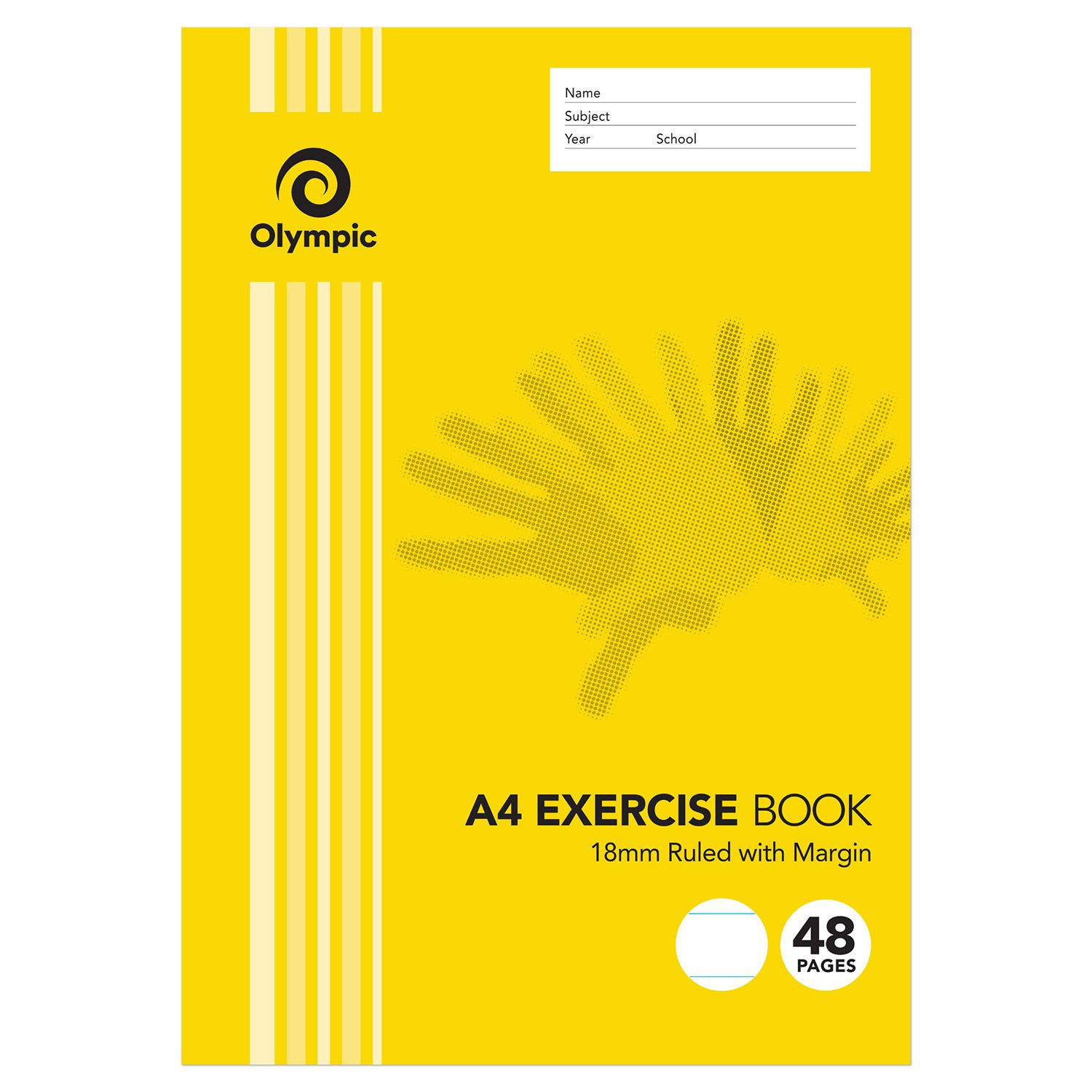 EXERCISE BOOK OLYMPIC A4 18MM RULED NON DOTTED E184 48PG