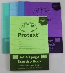 EXERCISE BOOK PROTEXT A4 PP 48PG 24MM DOTTED THIRDS FISH