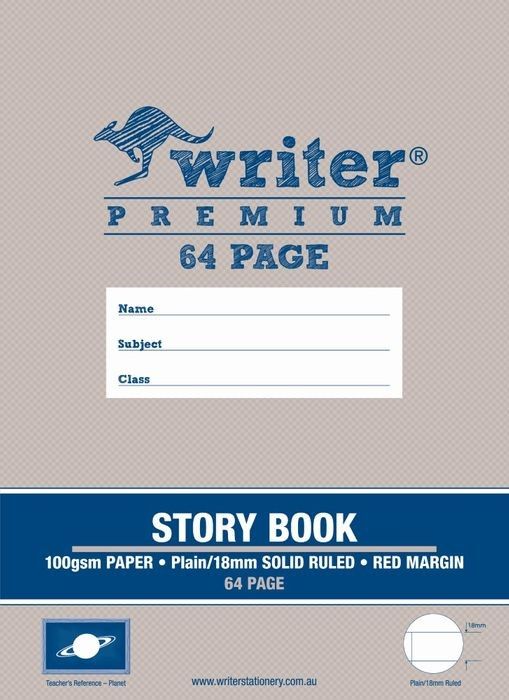 STORY BOOK WRITER PREMIUM 1/2 PLAIN 1/2 18MM SOLID RULED 64PG PLANET