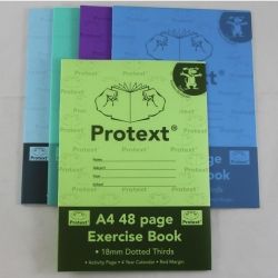 EXERCISE BOOK PROTEXT A4 PP 48PG 18MM DOTTED THIRDS DOG